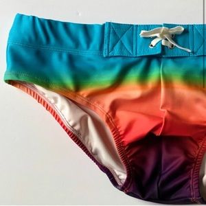 SKULL & BONES RAINBOW SWIM BRIEF small